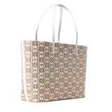 PINKO Carrie Shopper Big Logo Tote Bag – Beige