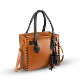 MINGLE Brown Faux Leather