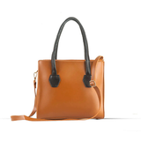MINGLE Brown Faux Leather