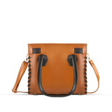 MINGLE Brown Faux Leather