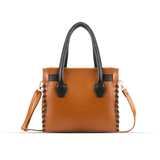 MINGLE Brown Faux Leather