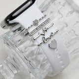 Snowflake Pattern Watch Luxury Full Rhinestone Jewelry Five-piece Set